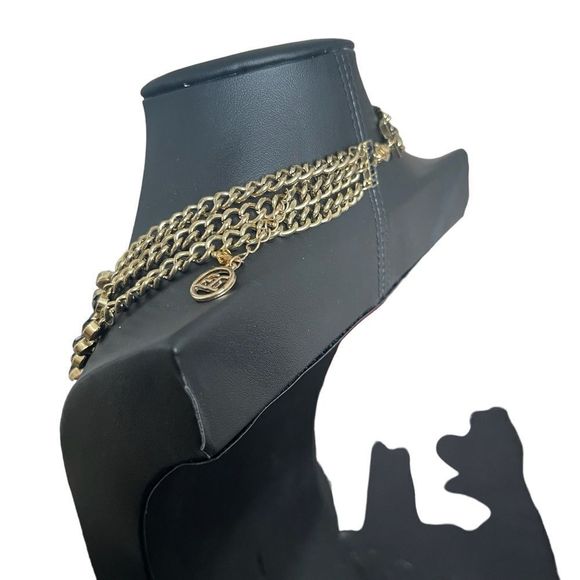 Vintage Black Faceted Bead Necklace - Picture 2 of 3